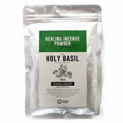 HIP-12 - Healing Incense Powder - Holy Basil 100gm - Sold in 12x unit/s per outer