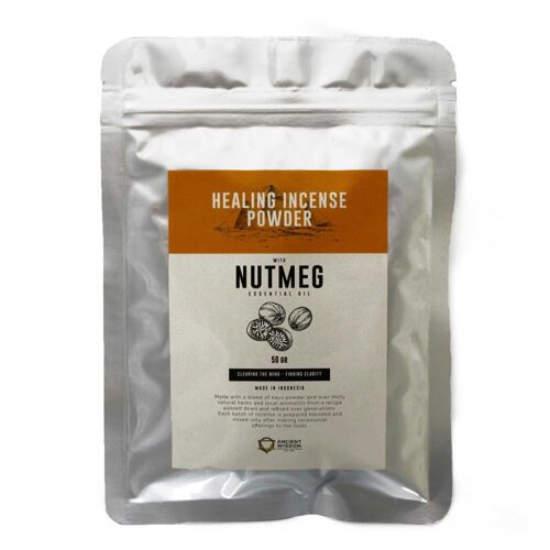 HIP-01 - Healing Incense Powder - Nutmeg 50gm - Sold in 12x unit/s per outer