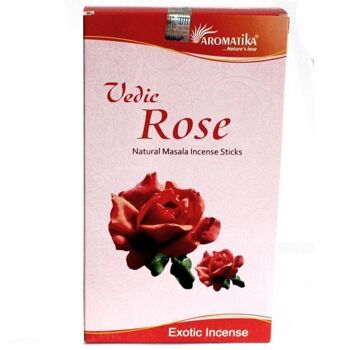 vedic-11c - Vedic -Bâtons d'encens - Rose (carton complet - 25 boîtes de 12) - Vendu en 300x unité/s par extérieur 4