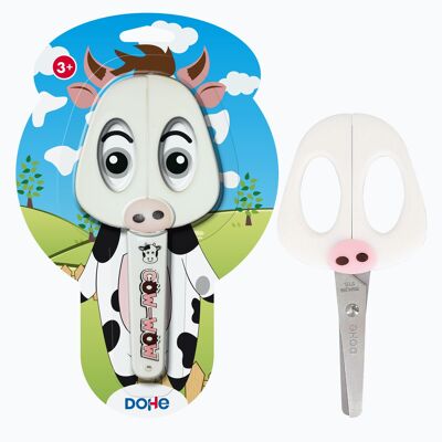 Children's Animal Scissors with Protective Case – Cow – Dohe