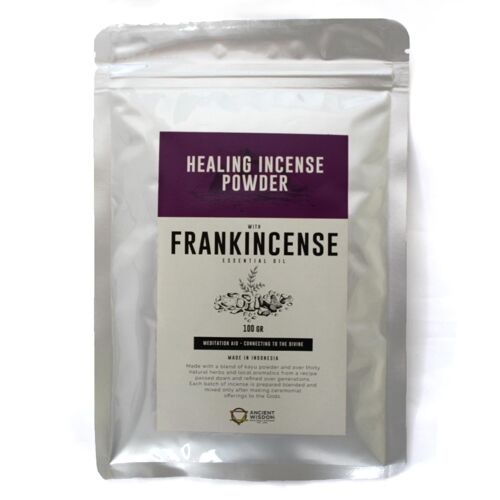 HIP-09 - Healing Incense Powder - Frankincense 100gm - Sold in 12x unit/s per outer