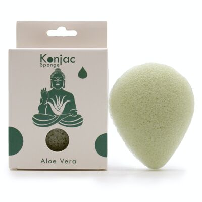 TKong-07 - Teardrop Konjac Sponge - Aloe Vera - Healing - Sold in 6x unit/s per outer