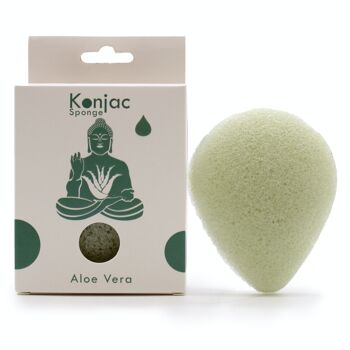 TKong-07 - Éponge Konjac en forme de larme - Aloe Vera - Guérison - Vendu en 6x unité/s par extérieur 4