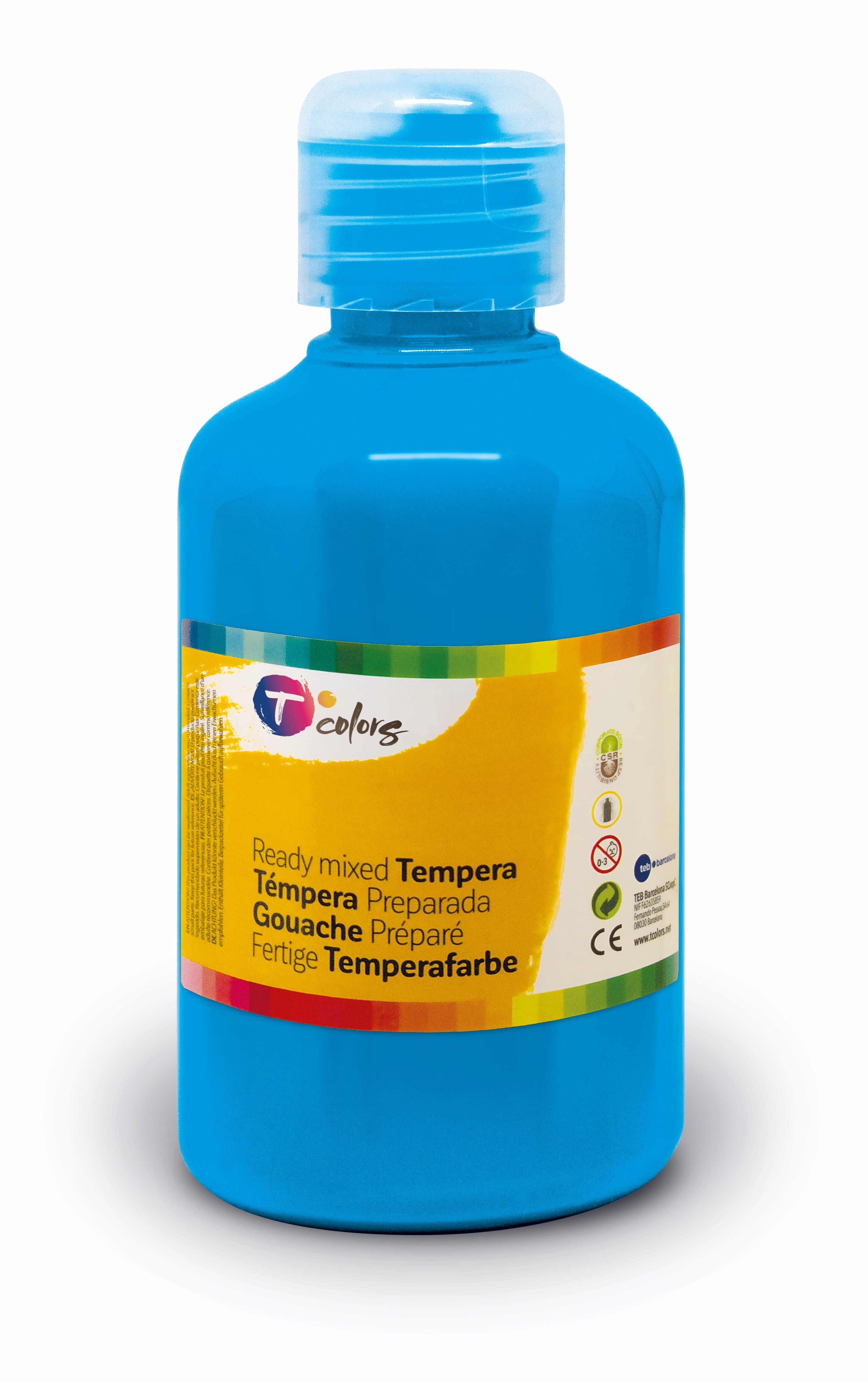 COLORI A TEMPERA LIQUIDA 500ml ciano.