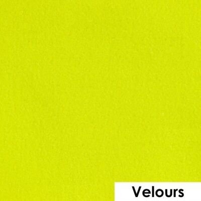 Flex sheet 50 x 25cm | Neon yellow velvet