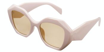 Lunettes de soleil - Icon Eyewear MARLOUS - Monture Rose Pastel avec verres Marron 1