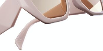 Lunettes de soleil - Icon Eyewear MARLOUS - Monture Rose Pastel avec verres Marron 3