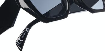 Lunettes de soleil - Icon Eyewear MARLOUS - Monture Noire avec verres Gris 3