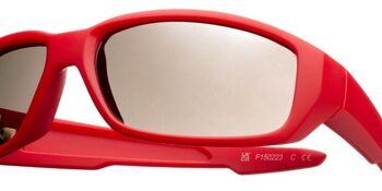 Lunettes de soleil - Icon Eyewear BEAM - Monture Rouge Mat avec verres Miroir 3
