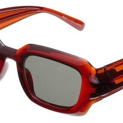 Sonnenbrille – Icon Eyewear THE GOTHIC ACCOUNTANT – Klarer brauner Rahmen mit grünen Gläsern