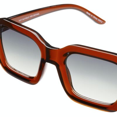 Sunglasses - Icon Eyewear BASE RUNNER - Clear Brown frame with Light Grey lens