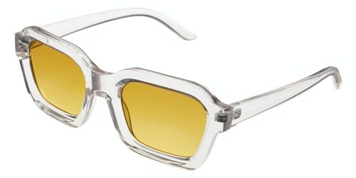Sunglasses - Icon Eyewear BASE RUNNER - Clear Grey frame with Havana Brown lens