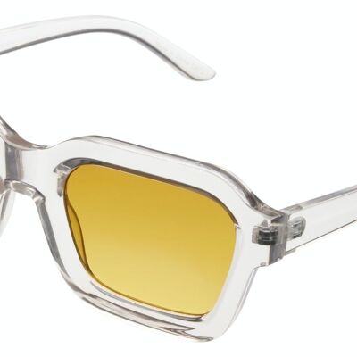 Sunglasses - Icon Eyewear BASE RUNNER - Clear Grey frame with Havana Brown lens