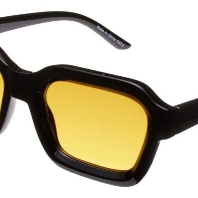 Lunettes de soleil - Icon Eyewear BASE RUNNER - Monture noire avec verres Havana Brown