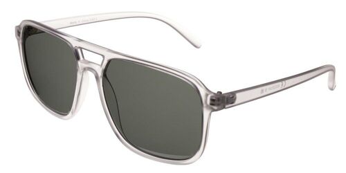 Sunglasses - Icon Eyewear USUAL SUSPECT - Matt Clear frame with Green lens