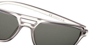 Lunettes de soleil - Icon Eyewear USUAL SUSPECT - Monture Matt Clear avec verres verts 3