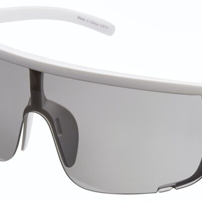 Sonnenbrille – Icon Eyewear ANGELINA – Mattweißer Rahmen mit verspiegelten Gläsern