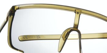 Lunettes de soleil - Icon Eyewear ANGELINA - Monture Vert Olive avec verres Gris clair 3