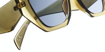 Lunettes de soleil - Icon Eyewear MARLOUS - Monture Vert Olive avec verres Gris 3