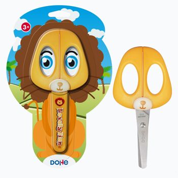 Ciseaux animaux pour enfants avec étui de protection – Lion – Dohe