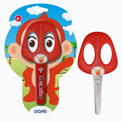 Children's Animal Scissors with Protective Case – Monkey - Dohe