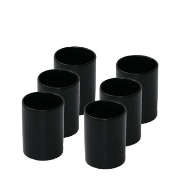 Série de 6 gobelets céramique Noir 1