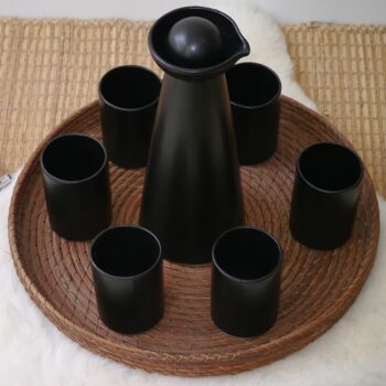 Série de 6 gobelets céramique Noir 2