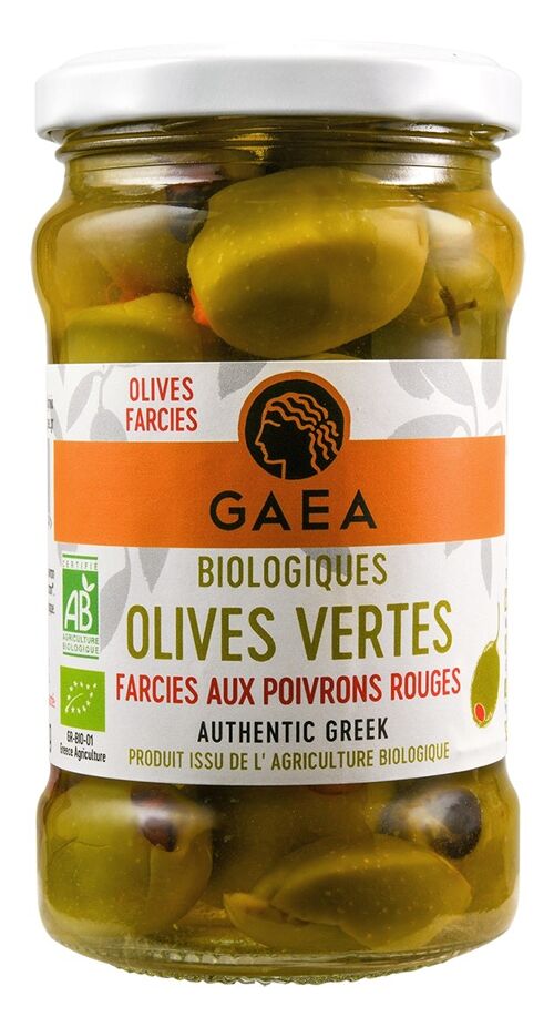 Olives farcies aux poivrons rouges  FR-BIO-01