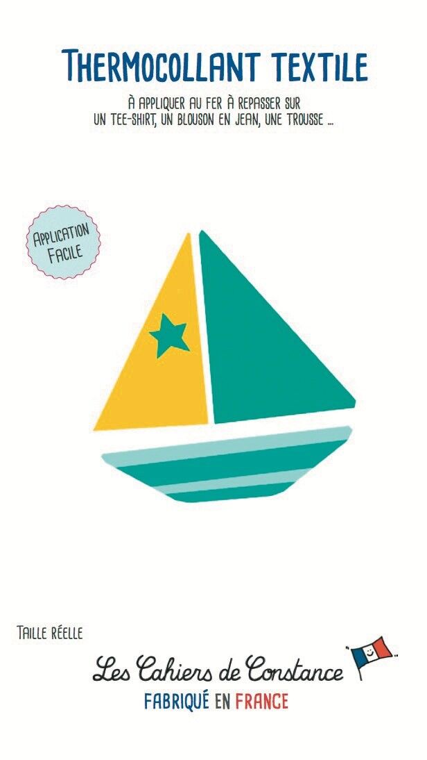 Adesivo termoadesivo per tessuto “Barca”.