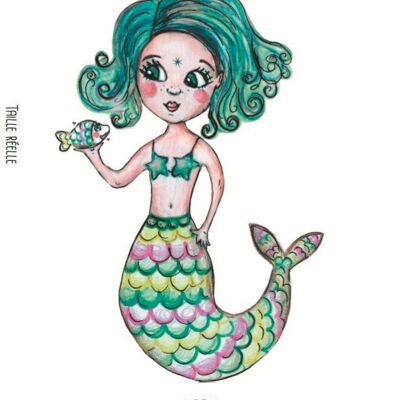 “Mermaid” textile iron-on sticker