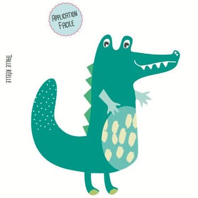“Croc” textile iron-on sticker