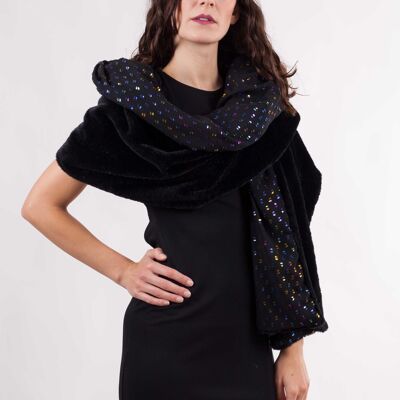 Winter Party Shawl Soiree Nero e colori