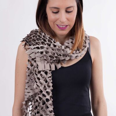 Arizona Beige Leather Scarf