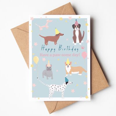 Hunde-Geburtstagskarte