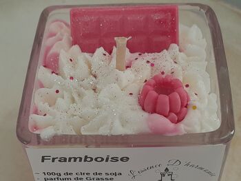 Bougie gourmande framboise 1