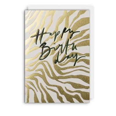 ZEBRA PRINT Birthday Card