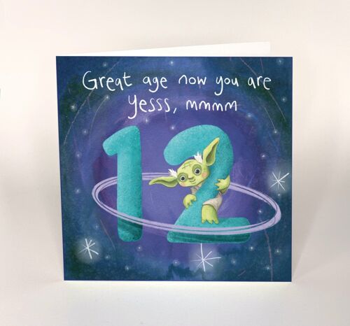 12th birthday - yoda card