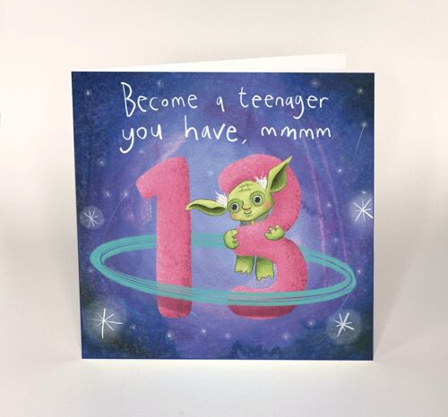13th birthday - yoda card