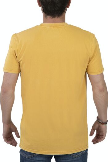 T-shirt uni ocre 2