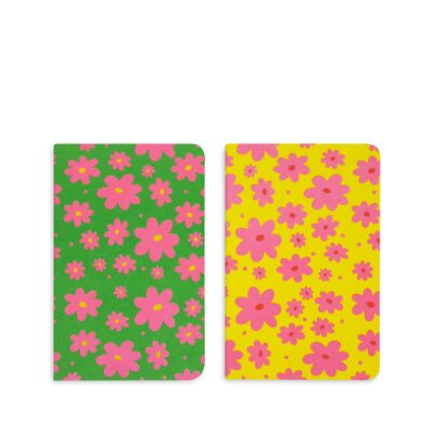 Taschennotizbuch-Set, Gänseblümchen