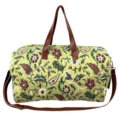 Large Padded Travel Bag for Women with Leather Handles
