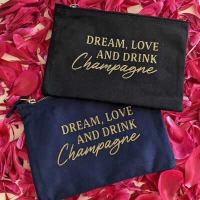 Clutch „Träume, liebe und trinke Champagner“