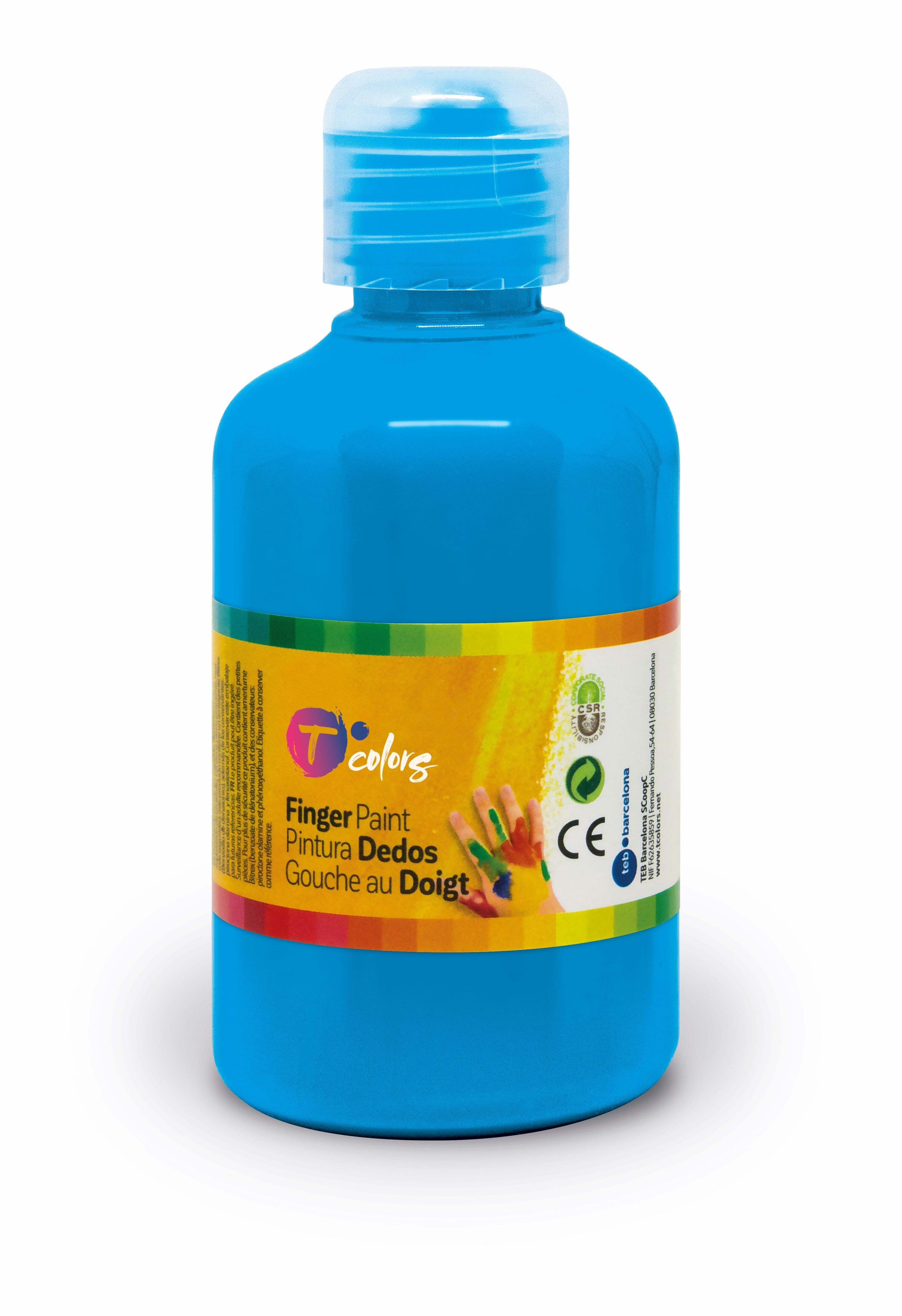 TCOLORS FINGER PAINT 500ml cyan