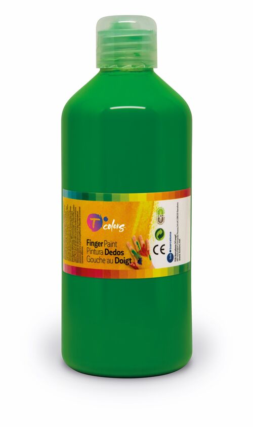 PINTURA DEDOS TCOLORS 500ml verde