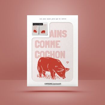 Diptyque - Copains comme cochon  - Affiche Gourmande BEST SELLER 3