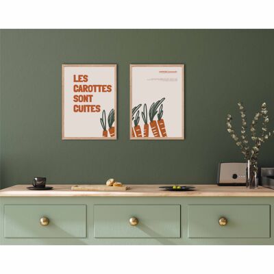 Diptych - Carrots are cooked - BEST SELLER Gourmet Poster