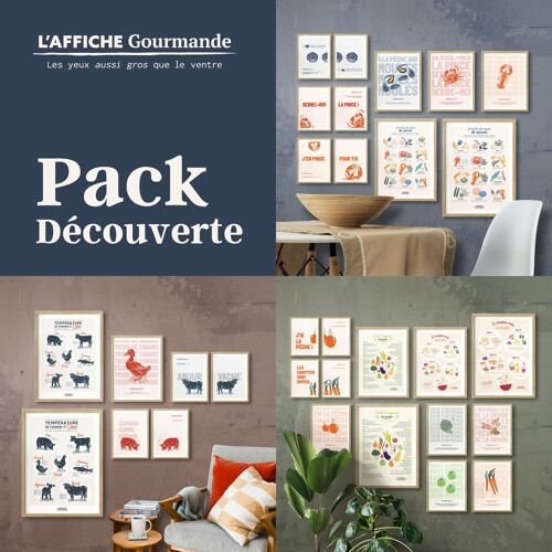 Pack découverte - Affiche gourmande 24 affiches Coeff 2,4 + OFFRE SPECIALE