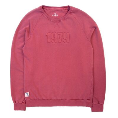 1979 burgunderfarbenes Sweatshirt
