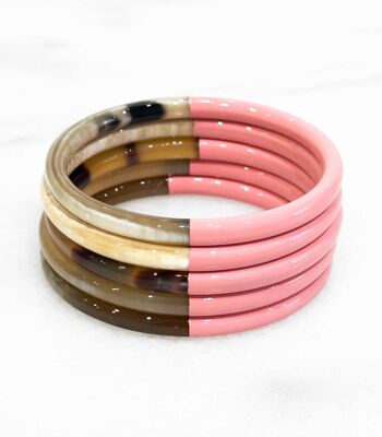 Bracelet coloré en corne véritable - Couleur 169C 1