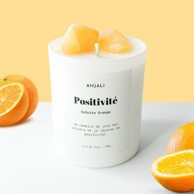 "Positivity" Intention Candle - Lithotherapy Candle